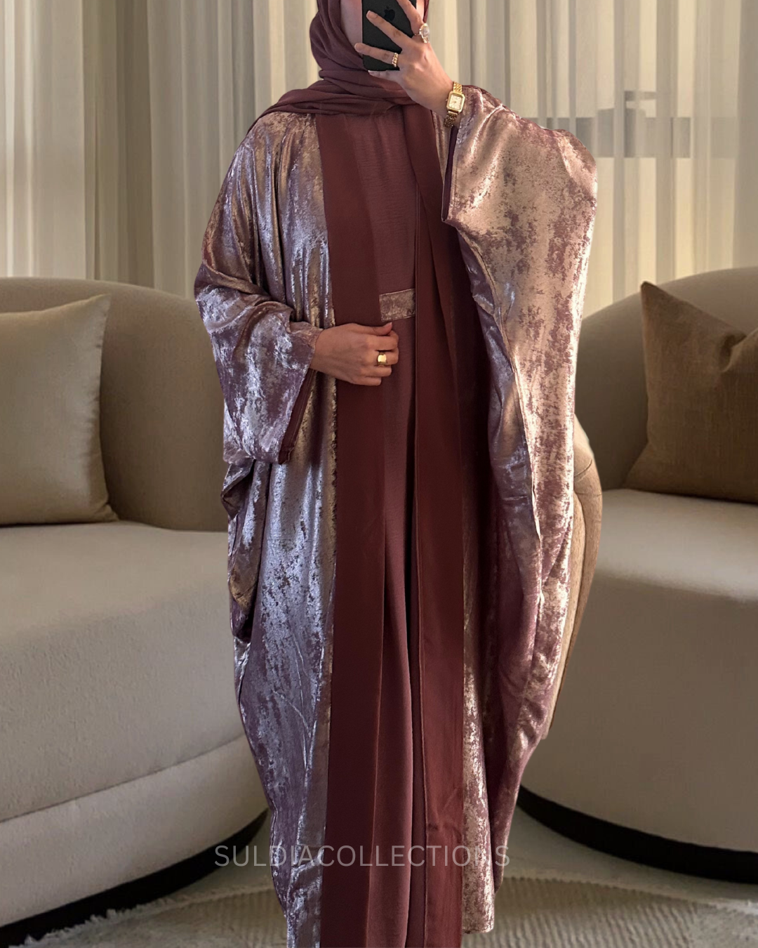 Haya Blush 4-Piece Abaya Set