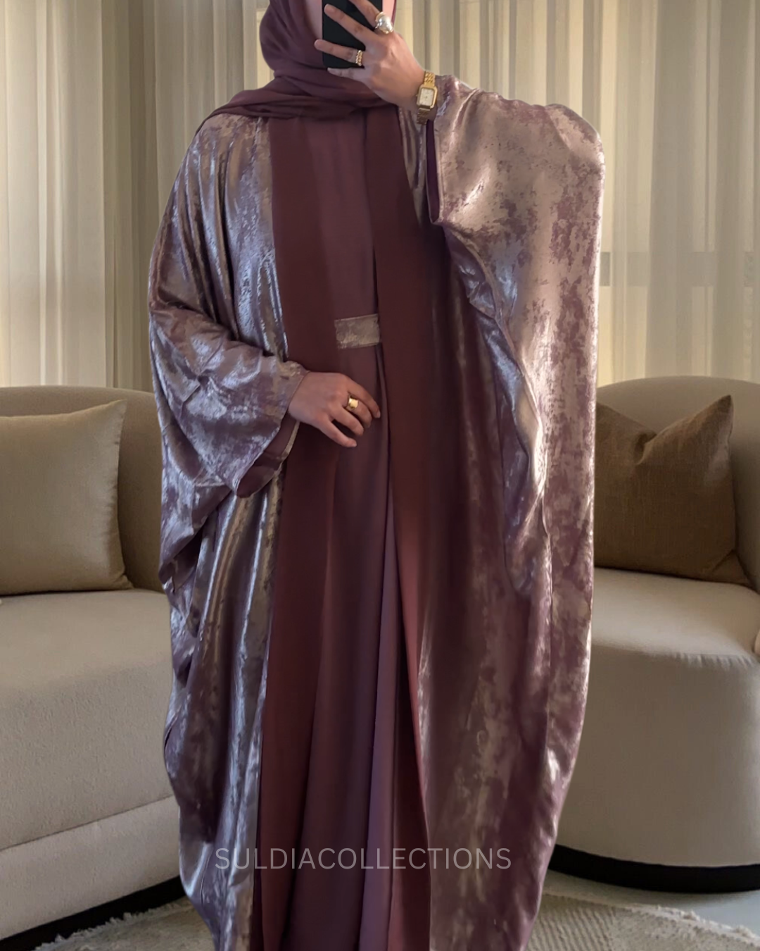 Haya Blush 4-Piece Abaya Set