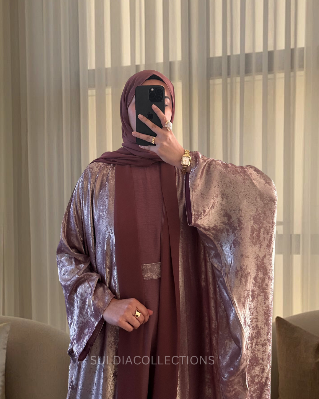 Haya Blush 4-Piece Abaya Set