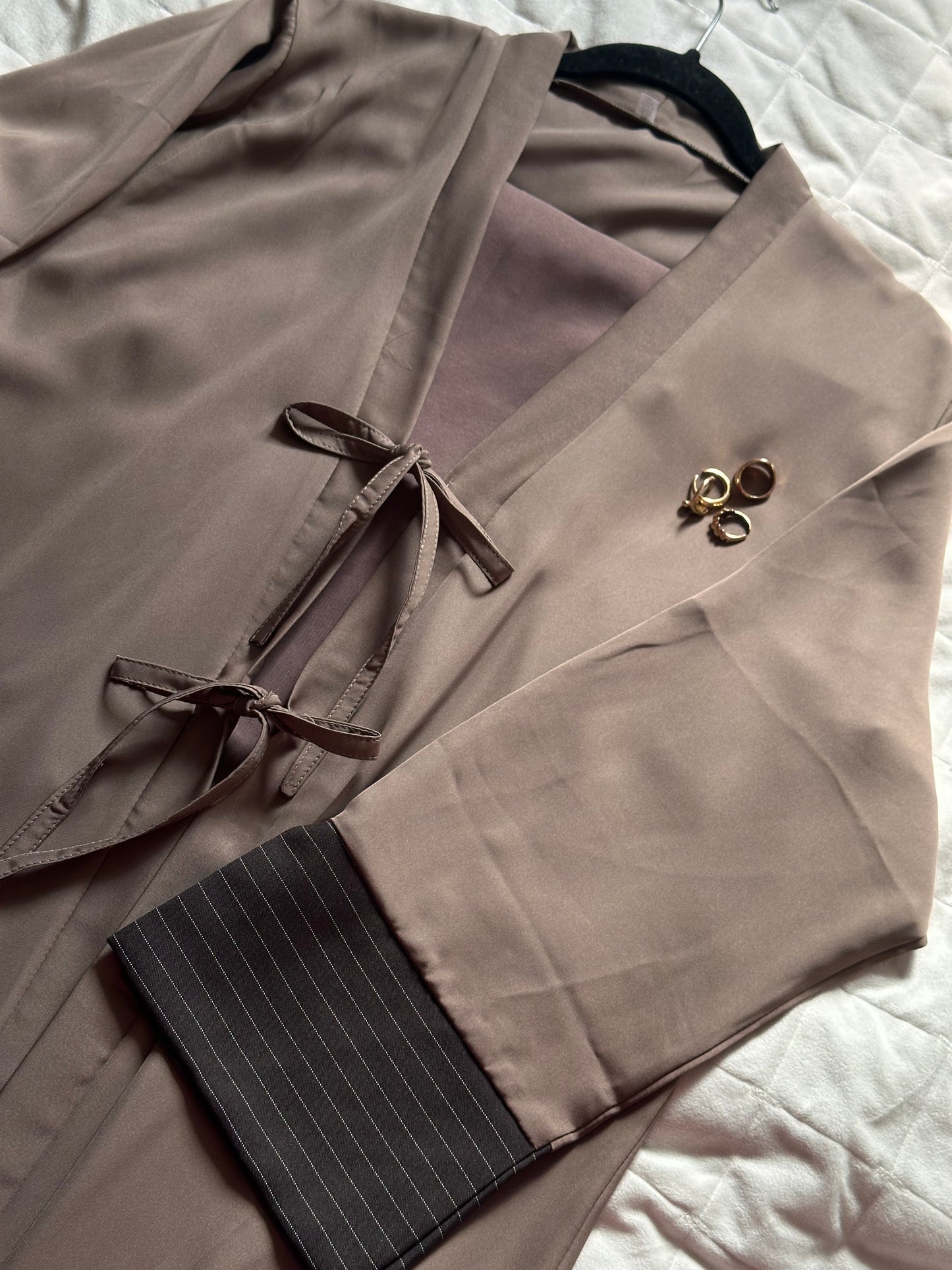 Brown 2-Piece Abaya Set