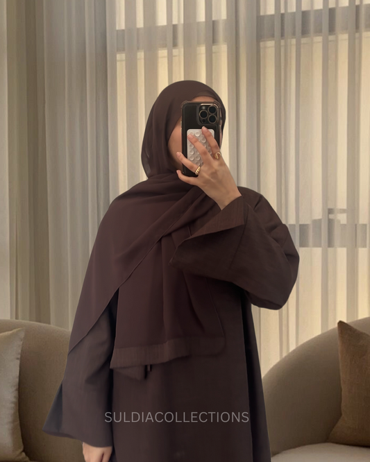 Linen Abaya Brown