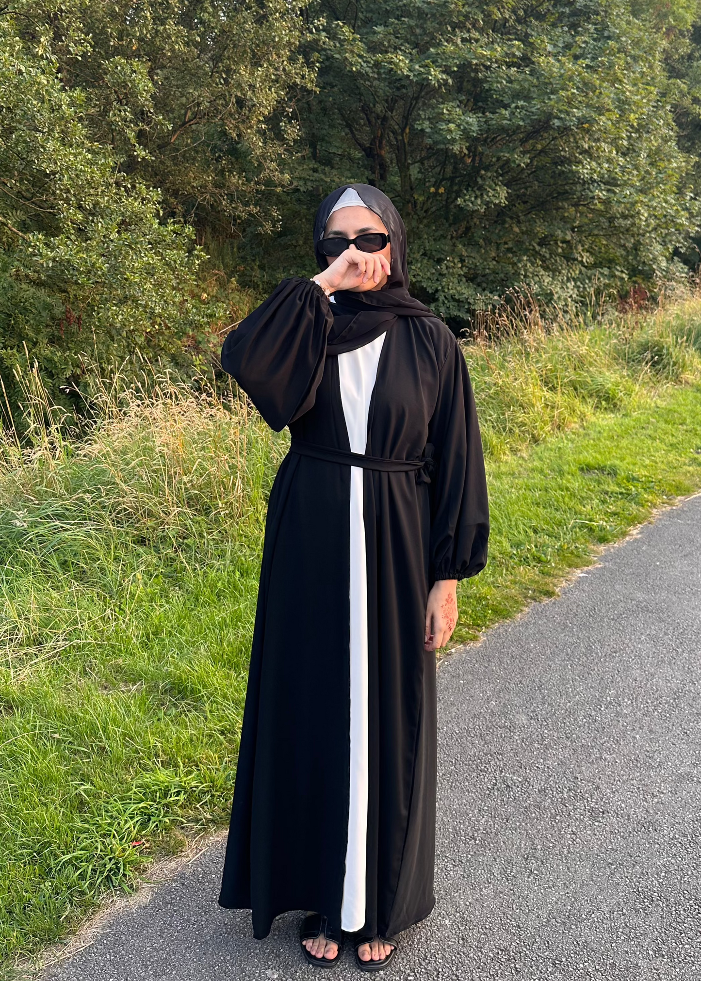 Ensemble abaya noir 4 pièces